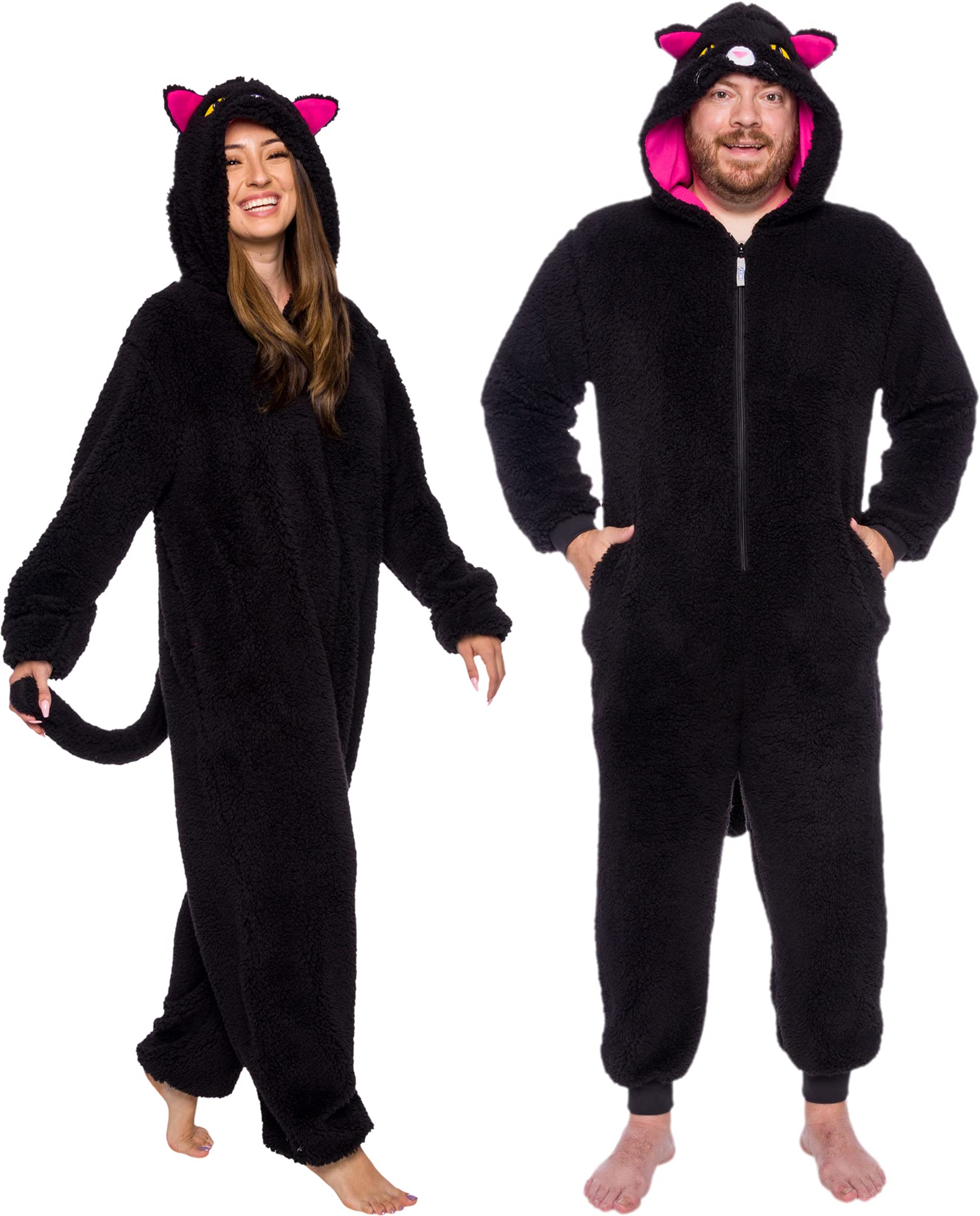 Pyjama Animalière Onesie Polaire – Combinaison Avec Capuche Et Fermeture Éclair – Carnaval, Halloween, Cosplay (Taille S-XXL)